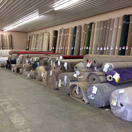 Carpet rolls in showroom at Wilmington Carpets in the Wilmington, OH area